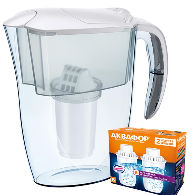 Фильтр-кувшин Аквафор Dalia два модуля В6 жесткость Белый (1998262750)