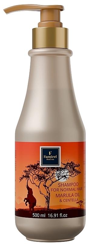 Шампунь для нормальных волос Famirel Marula с центелой и маслом марулы 500 мл (63537)