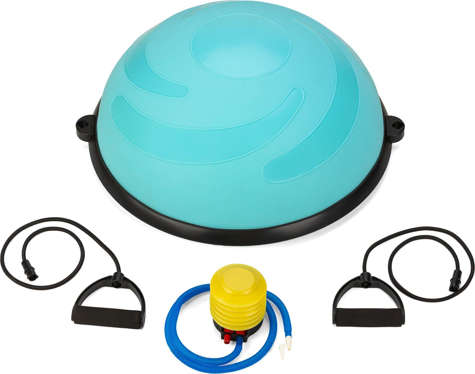 Балансировочная полусфера Gymtek Flex Core Half Ball с эспандерами и насосом 58 см Голубой (30496571)
