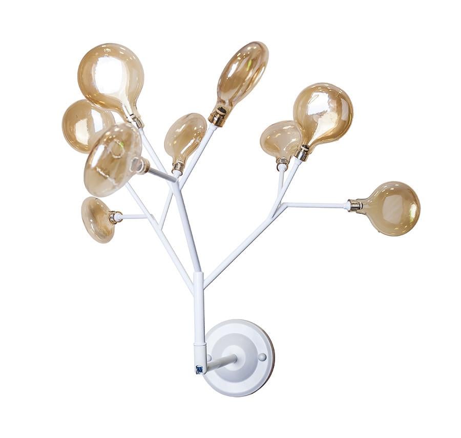 Бра Levistella 756LPR0031-9 WH+BR на 9 стеклянных круглых плафонов Белый/Бронзовый (1887932462)