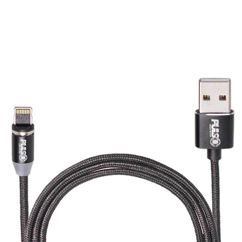 Кабель магнітний PULSO USB - Lightning 24 А 1 м Black (MC-2301L BK)