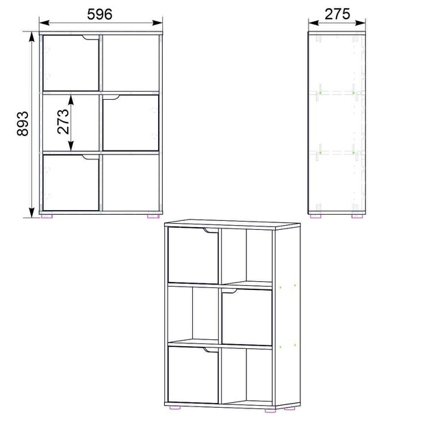 Комод Компаніт П-34 59,6х27,5х89,3 см Ательє світлий (26883026) - фото 2
