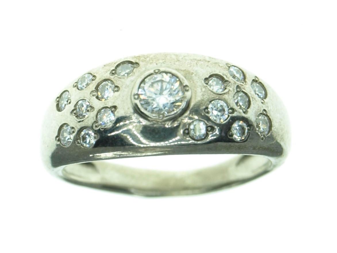 Кольцо из серебра с фианитом (2101650241ф) - фото 2 Кольцо из серебра с фианитом (2101650241ф) - фото 2