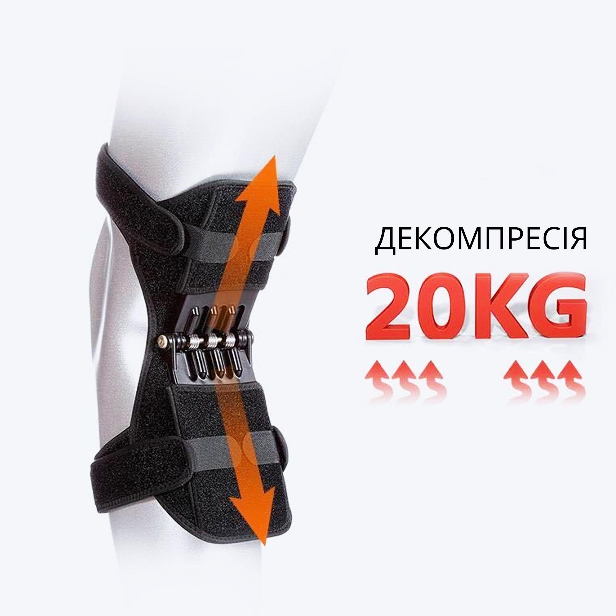 Фиксатор для поддержки и усиления коленного сустава NASUS Power Knee Черный - фото 6