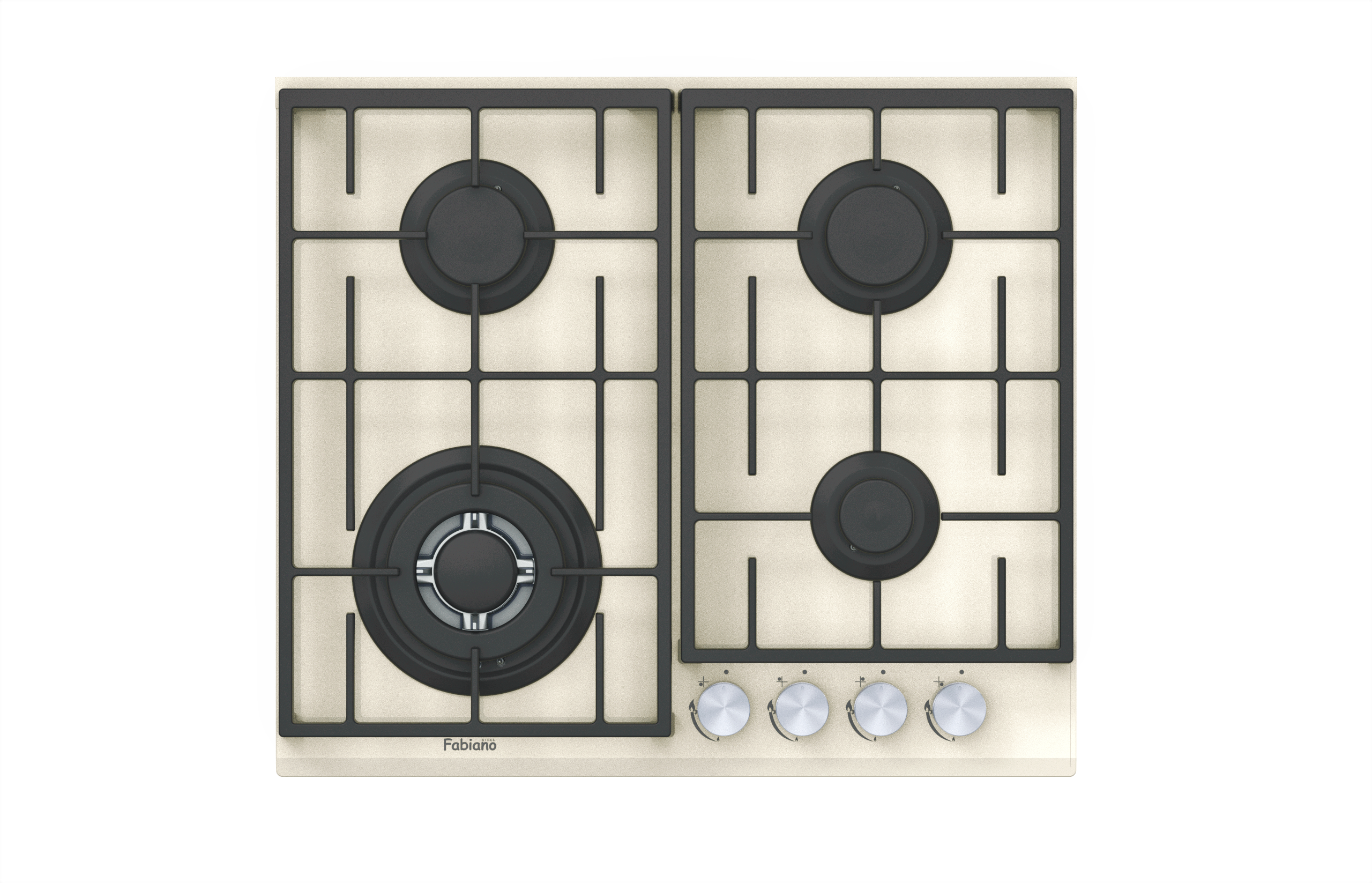 Варильна поверхня газова Fabiano FHG 8244 VGHT Cream Glass (8111.406.1472) - фото 2 Варильна поверхня газова Fabiano FHG 8244 VGHT Cream Glass (8111.406.1472) - фото 2