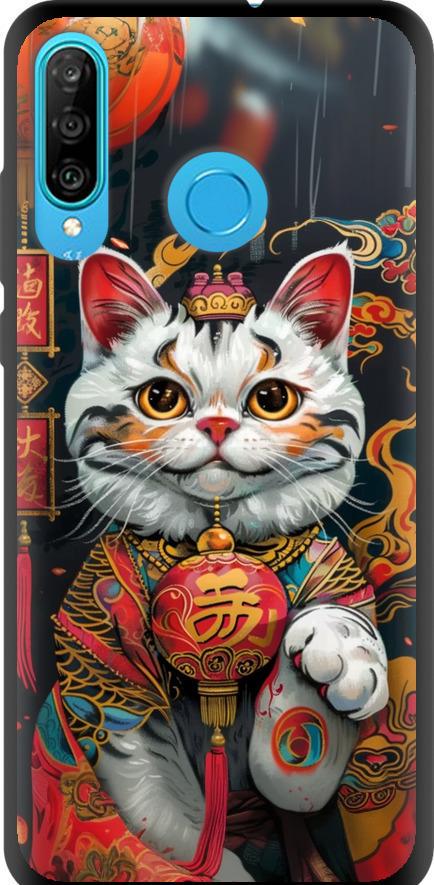 Чехол на Huawei P30 Lite China Cat v2 (6135b-1651-42517) Чехол на Huawei P30 Lite China Cat v2 (6135b-1651-42517)