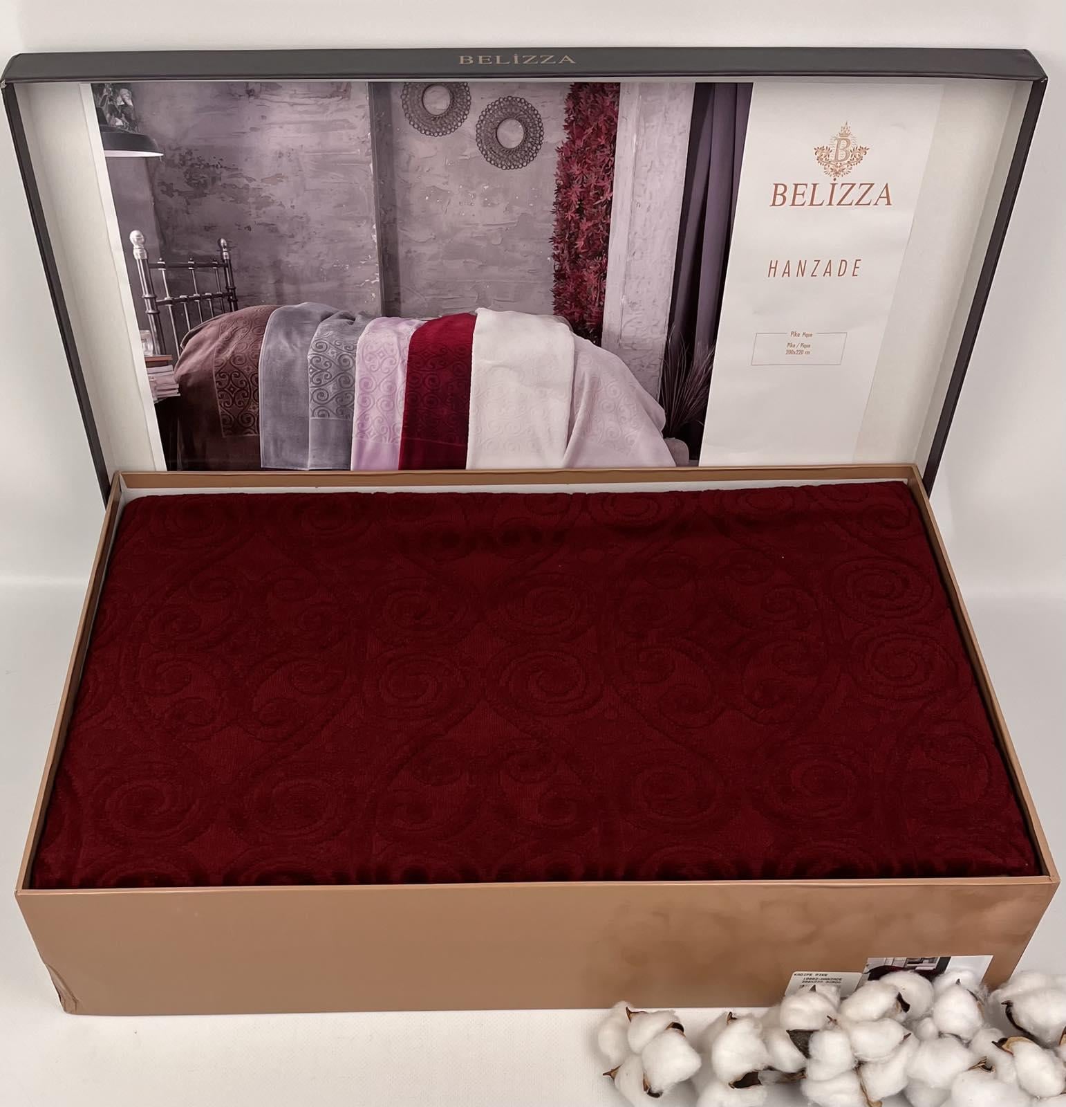 Простынь махровая Belizza Hanzade 200х220 см Bordo (CN25005)