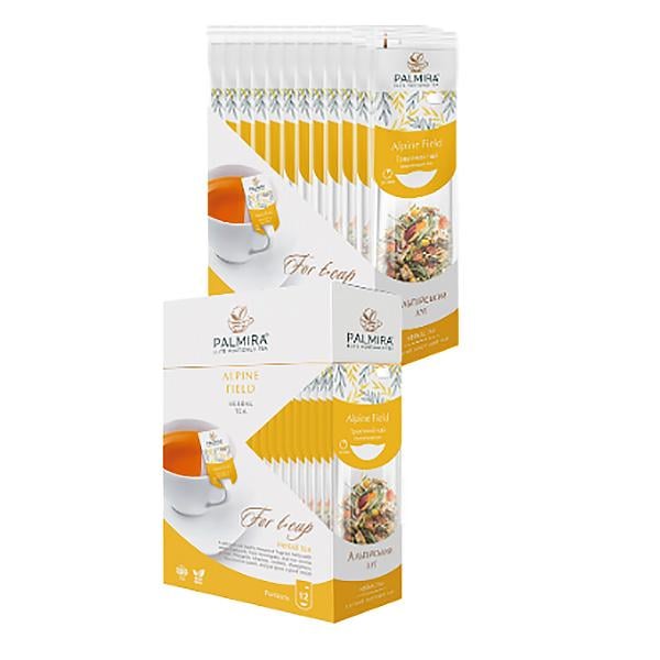 Чай травяной Palmira Альпийский луг T-cup BOX пакетированный 12 саше по 2,4 г - фото 2 Чай травяной Palmira Альпийский луг T-cup BOX пакетированный 12 саше по 2,4 г - фото 2