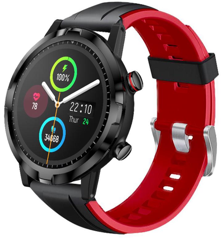 Ремешок Coholl для Haylou Smart Watch RT LS05S Black/Red (23201-44)