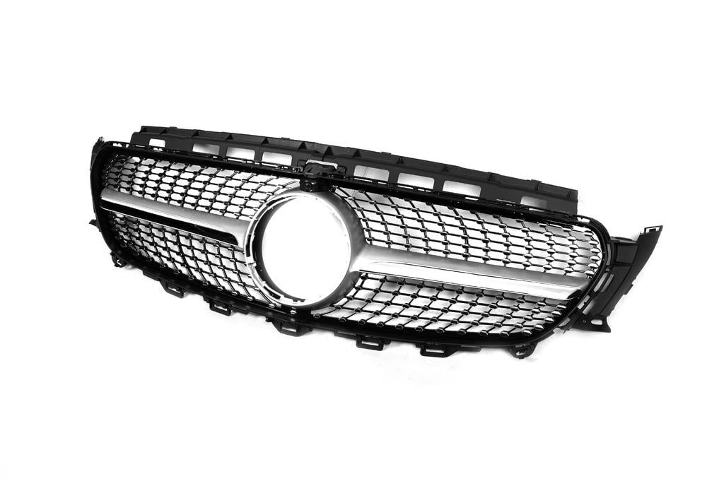 Передняя решетка Diamond Silver С местом под камеру Cixtai для Mercedes E-сlass W213 2016- гг. abs-пластик