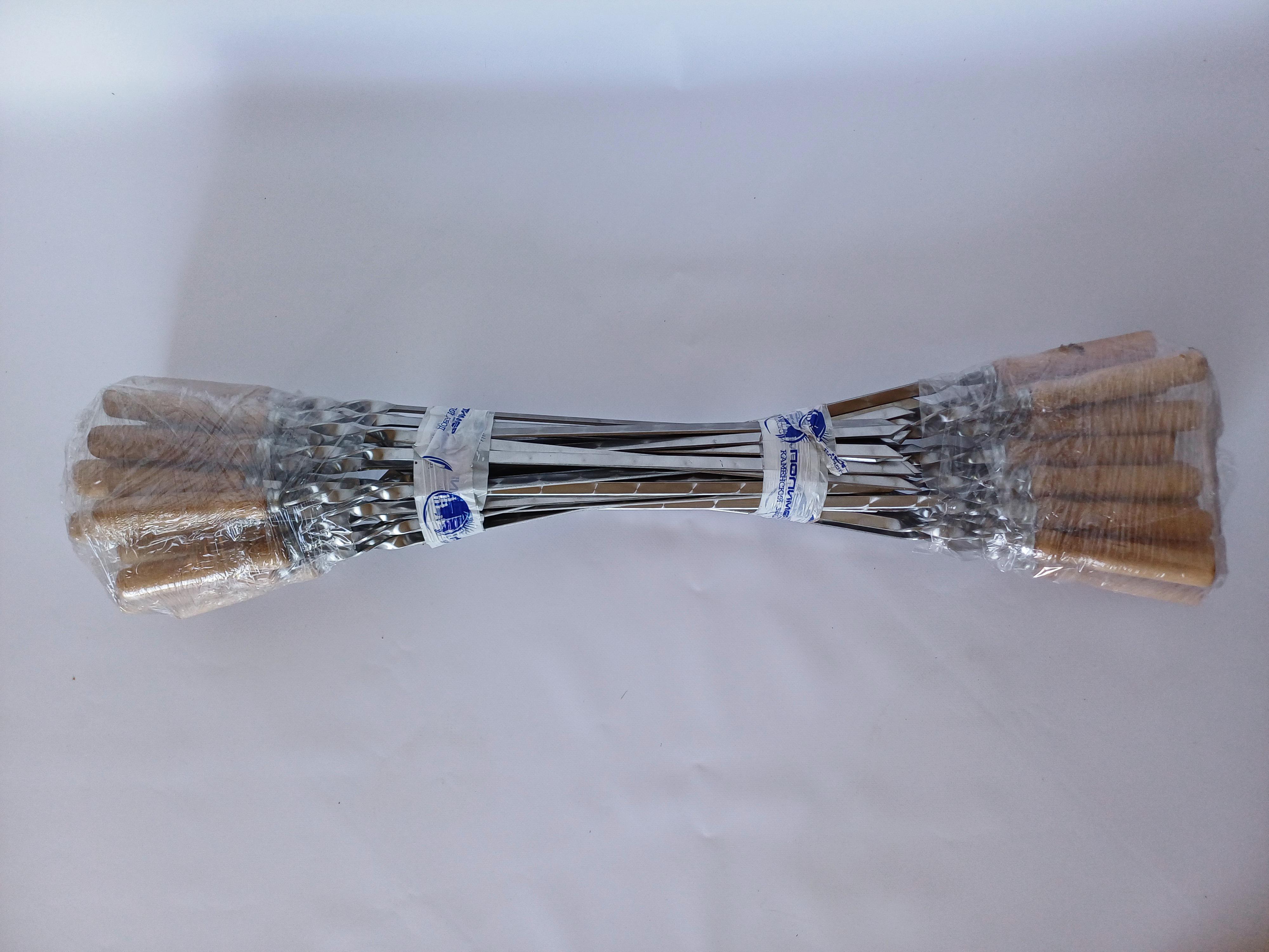 Шампур з дерев'яною ручкою 3х10х600 мм - фото 2 Шампур з дерев'яною ручкою 3х10х600 мм - фото 2