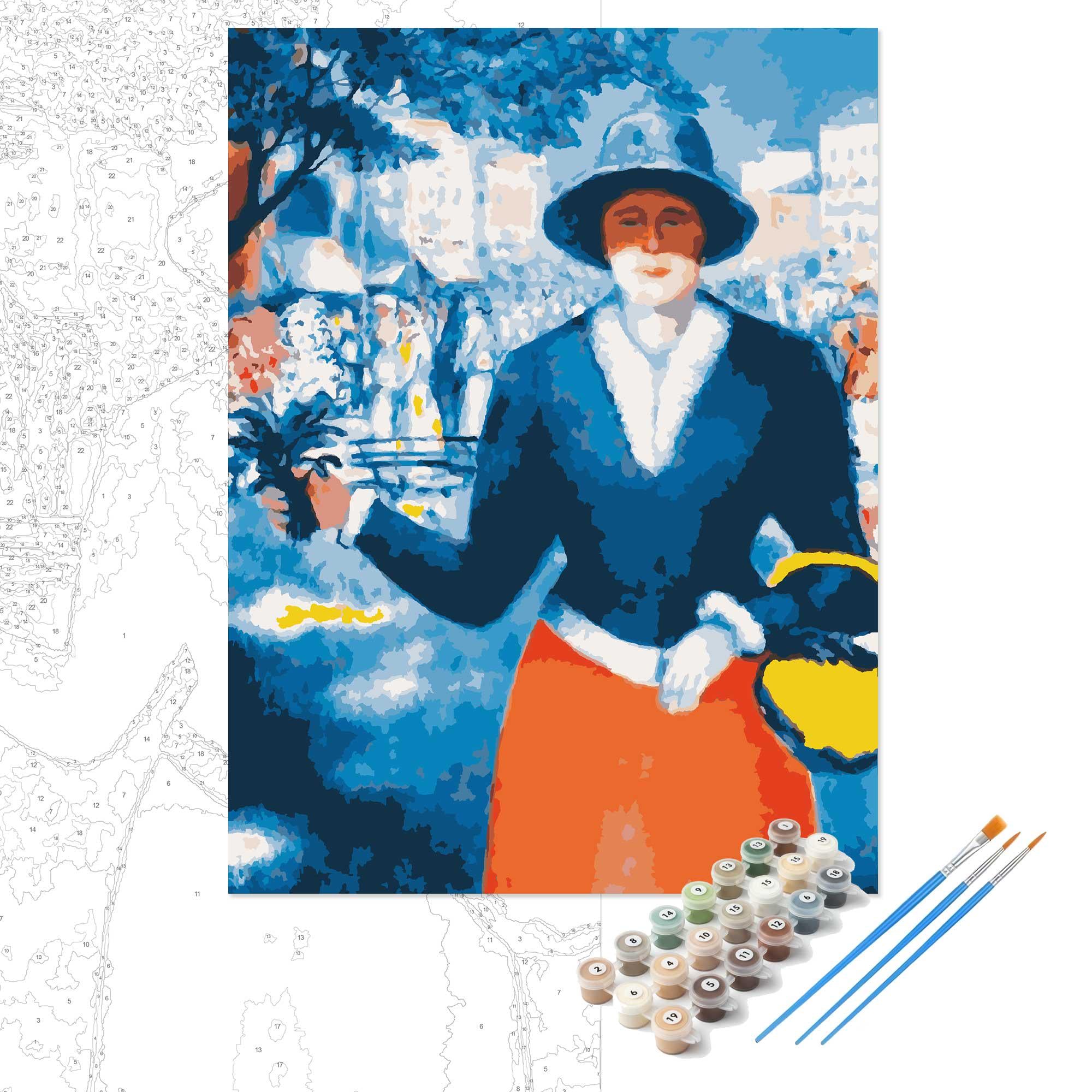 Картина за номерами Казимир Малевич Квіткарка 30×40 см (00074)