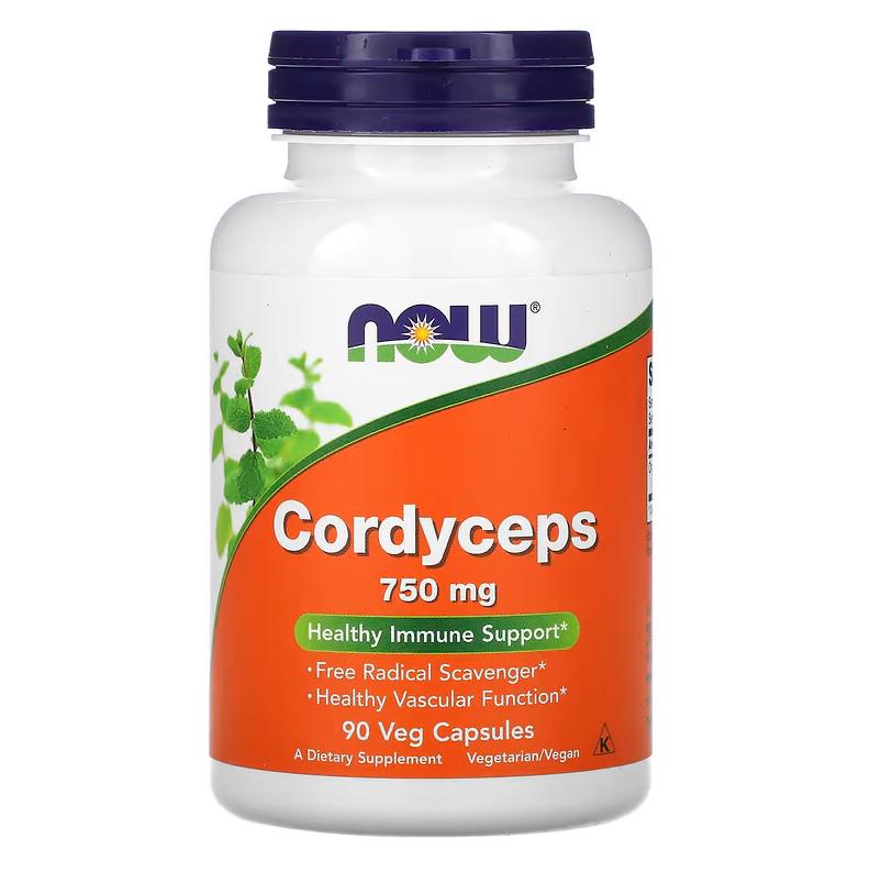 Натуральная добавка Now Foods Cordyceps 750 мг 90 капсул