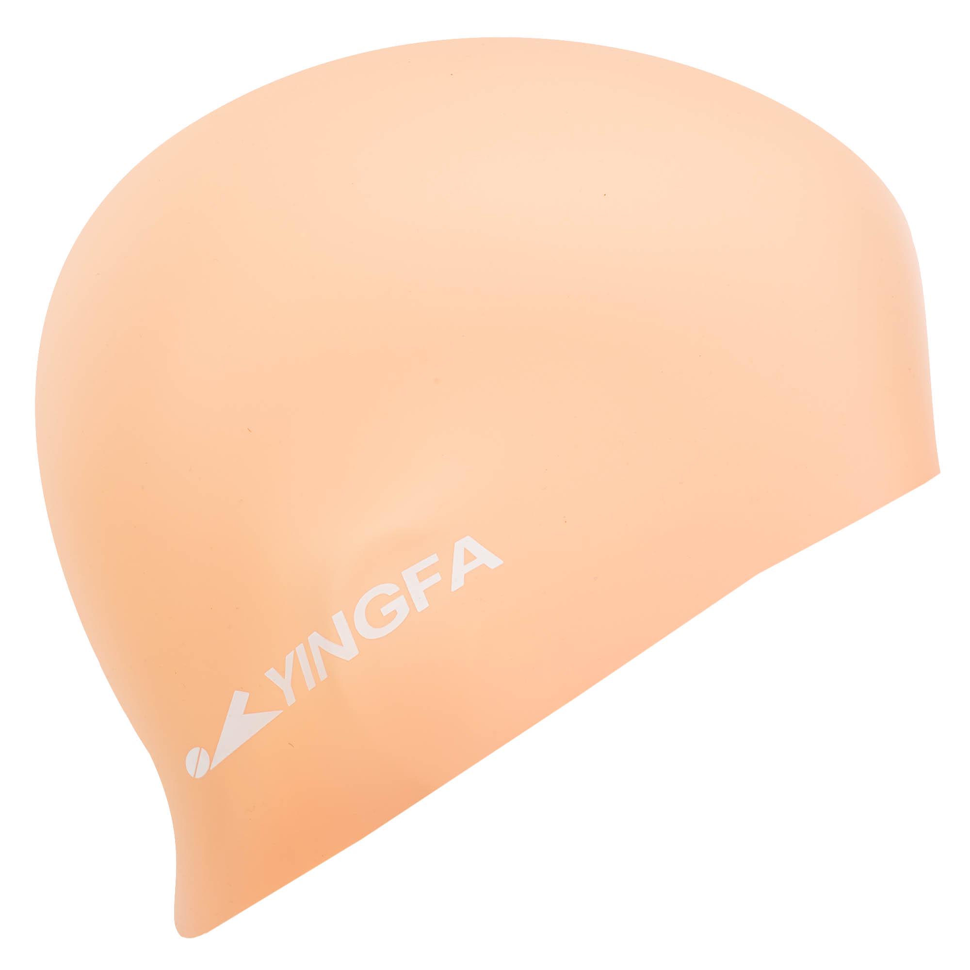 Шапочка для плавания для взрослых YINGFA C0081 силиконовая L Оранжевый (C0081_Оранжевый_L) - фото 3