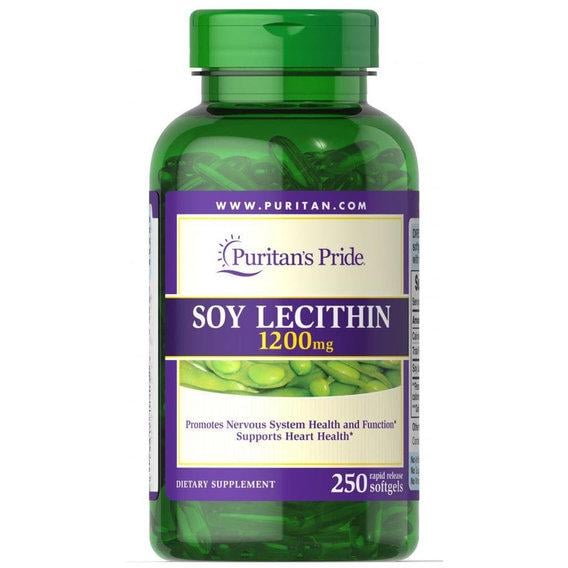 Лецитин Puritan's Pride Soy Lecithin 1200 мг 250 Softgels