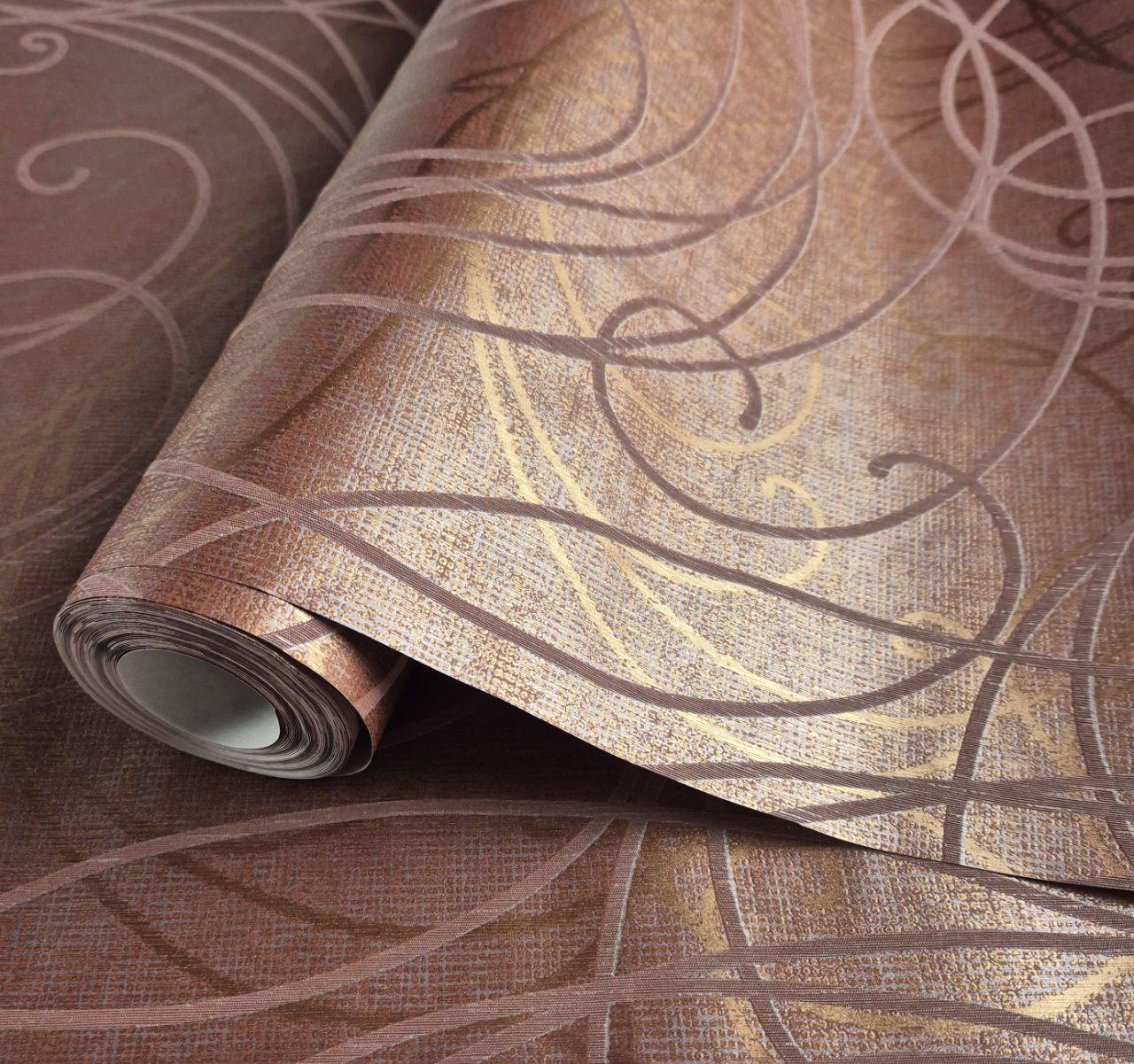 Обои виниловые Marburg 59106 0,53х10,05 м Коричнево-кирпичный (2785922193)