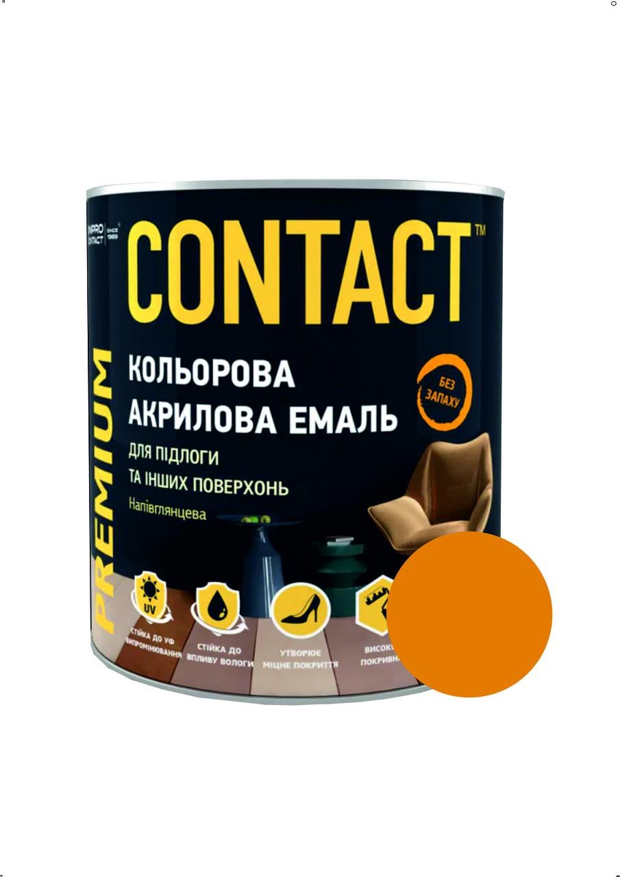 Эмаль акриловая CONTACT для полов и других поверхностей 750 мл Желто-коричневый (28716095)