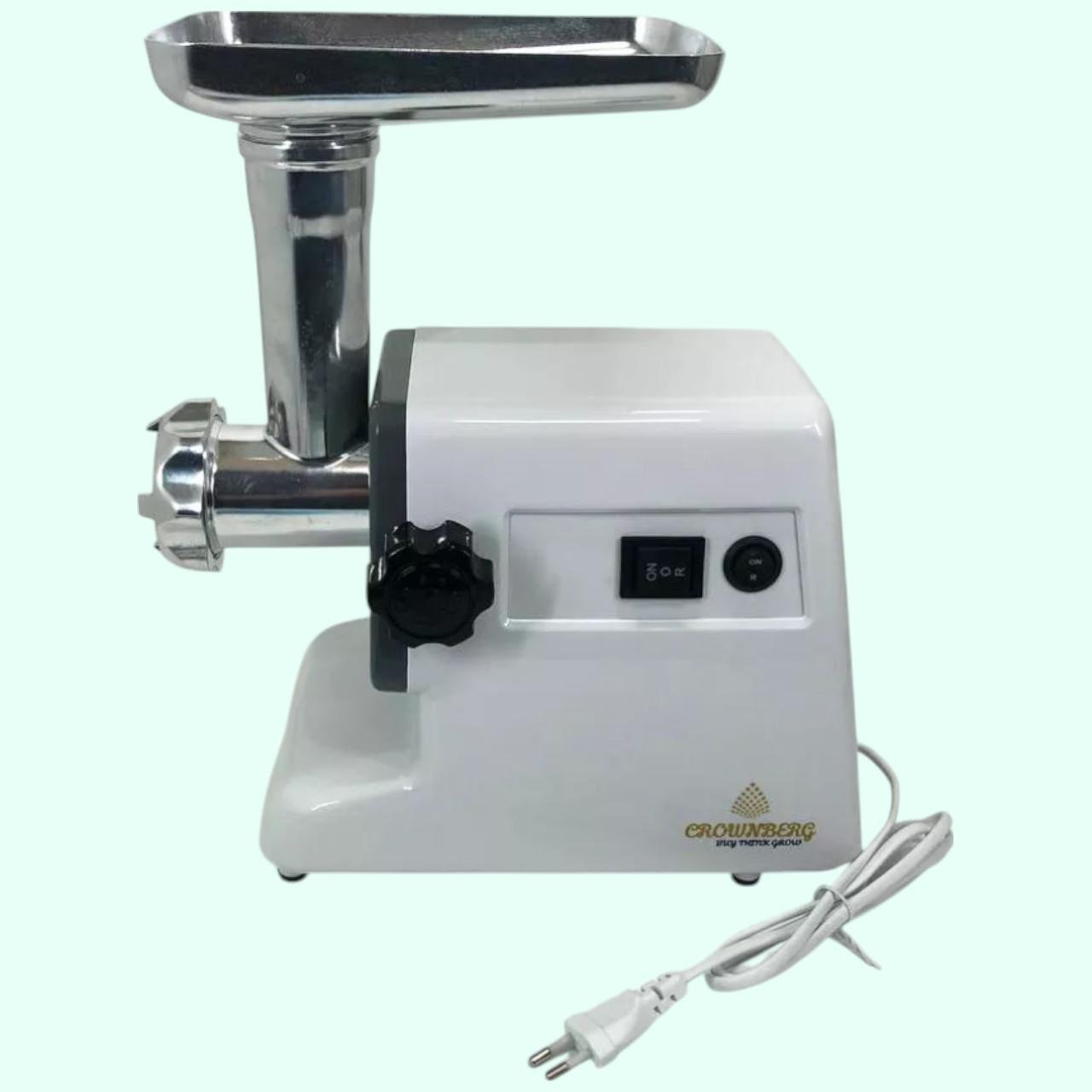 М’ясорубка електрична Crownberg CB-4212 з насадкою для томатів кеббе та реверсом 2500 Вт Білий (є52) - фото 2