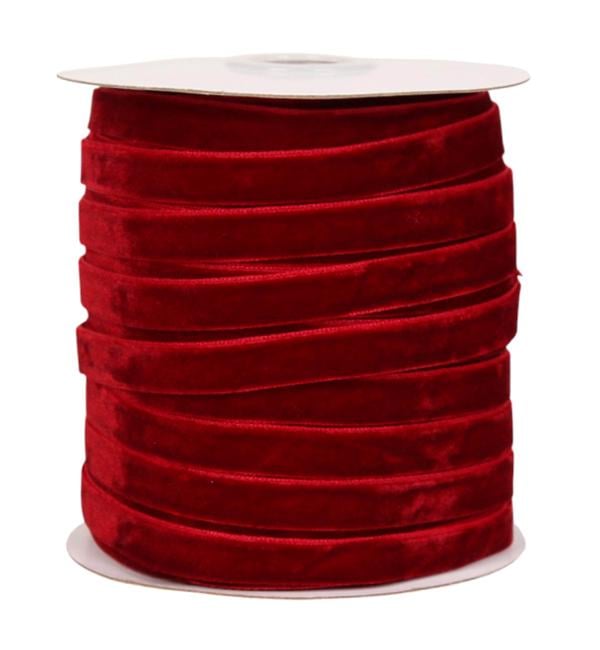 Лента бархатная 1 см/45,7 м Бордовый (31063870) Лента бархатная 1 см/45,7 м Бордовый (31063870)
