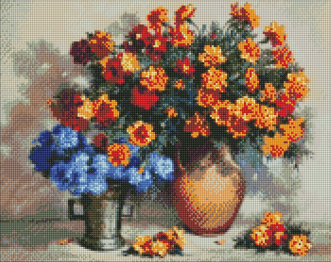 Мозаика алмазная/вышивка Цветочные объятия 40x50 см (AMO7406)