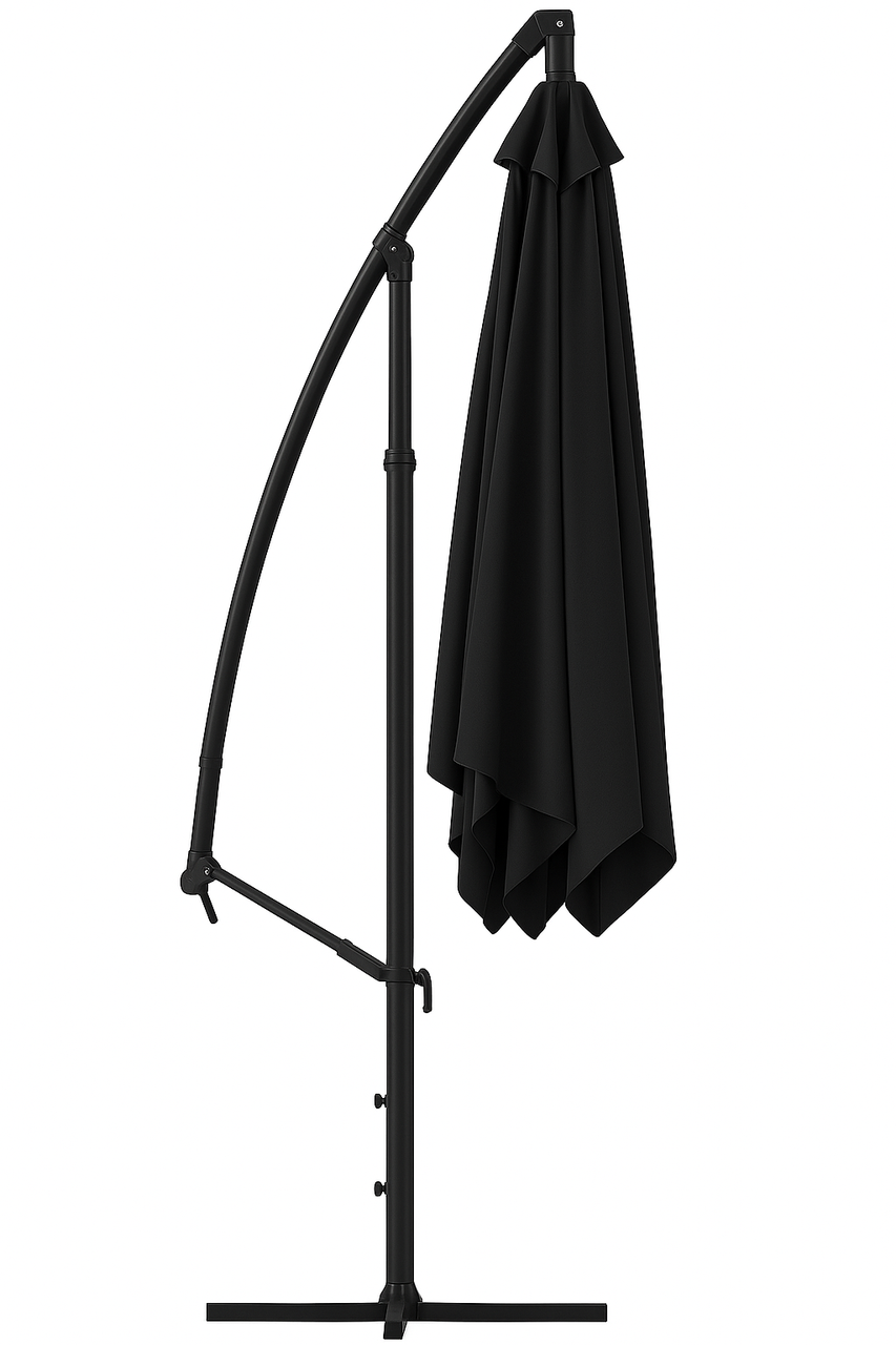 Садова парасолька WCG з поліестеру сталевою рамою регульований кут нахилу з чохлом 2,5х2,5 м Чорний (W-7055BL1) - фото 7 Садова парасолька WCG з поліестеру сталевою рамою регульований кут нахилу з чохлом 2,5х2,5 м Чорний (W-7055BL1) - фото 7