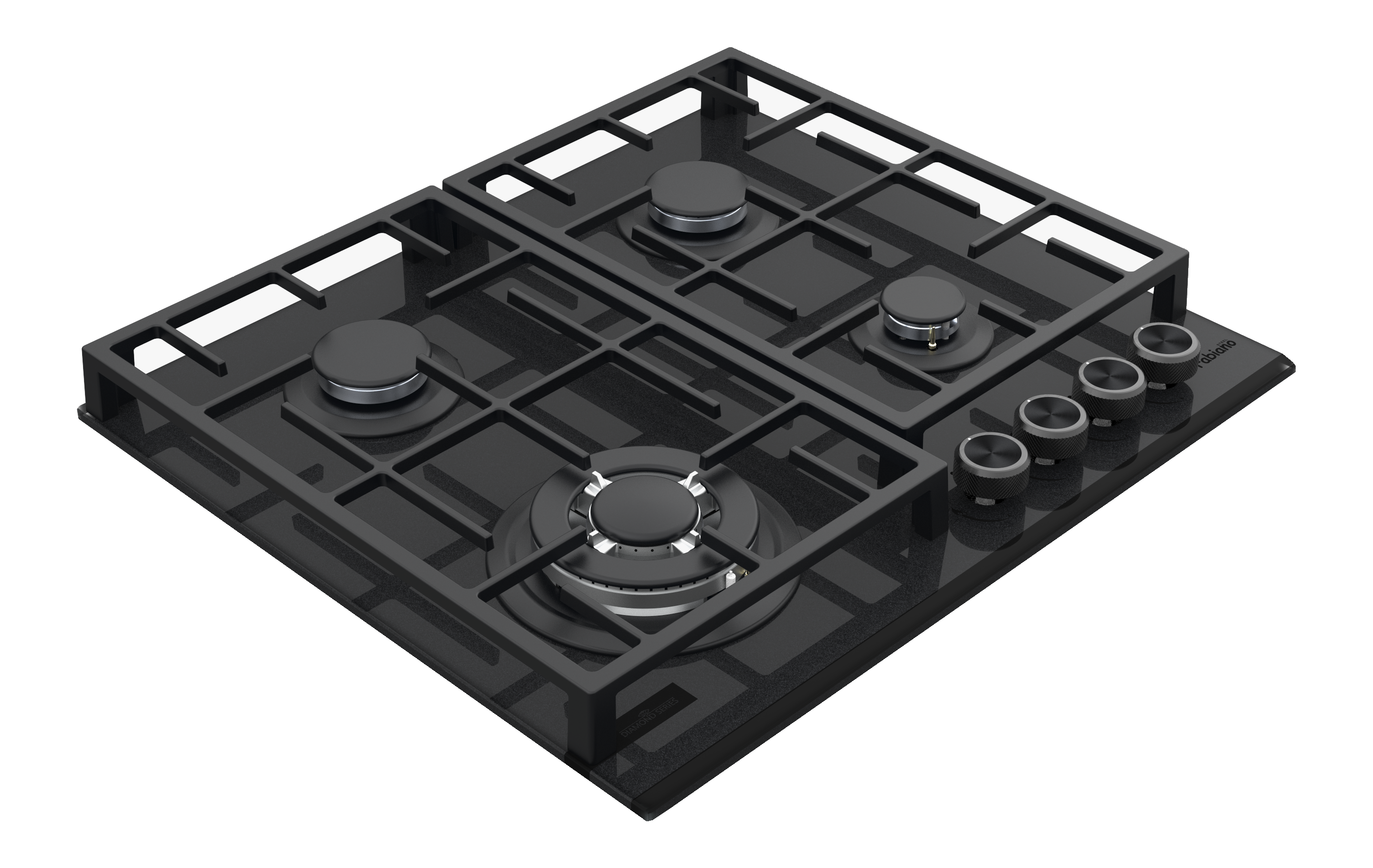 Варочная поверхность газовая FHG 8244 VGHT Diamond Black (8111.406.1848) - фото 3 Варочная поверхность газовая FHG 8244 VGHT Diamond Black (8111.406.1848) - фото 3