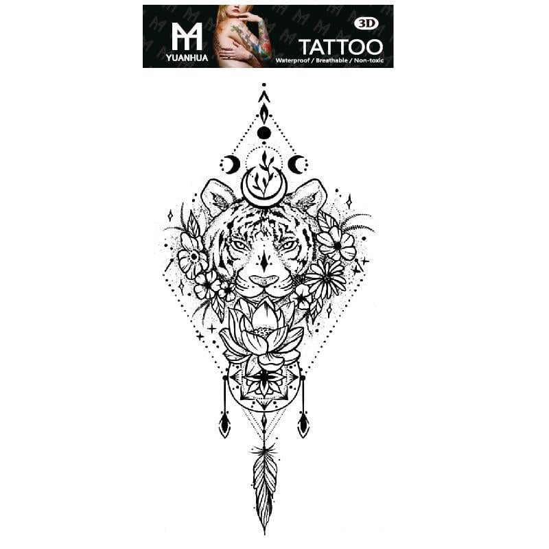 Тату тимчасове водостійке 3D велике Перо FF-108 17,5х8,5 см (4419532) Тату тимчасове водостійке 3D велике Перо FF-108 17,5х8,5 см (4419532)