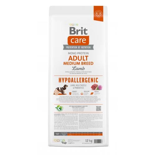 Корм сухий Brit Care Dog Hypoallergenic Medium Breed для собак середніх порід гіпоалергенний з ягнятком 12 кг - фото 2