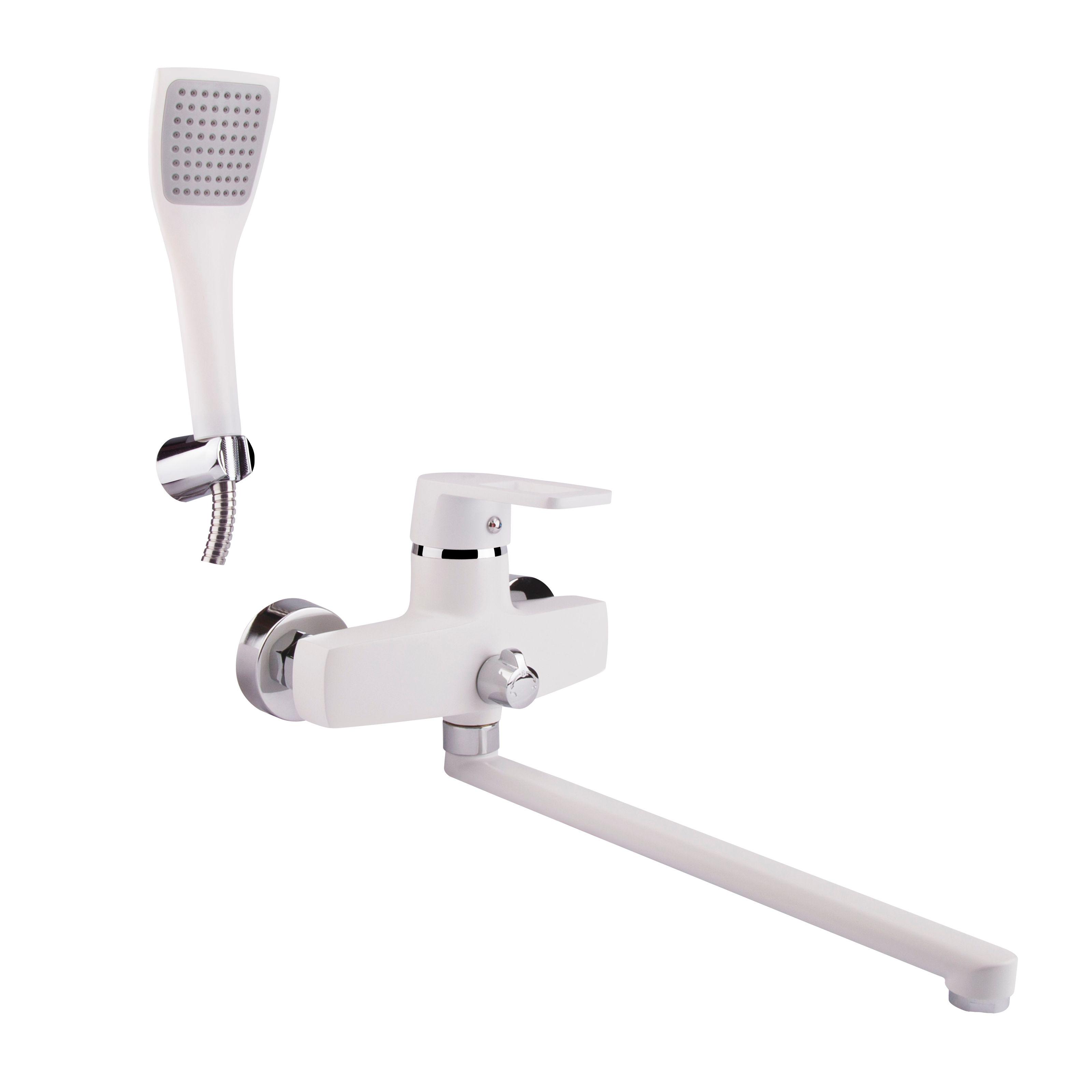 Смеситель для ванны KRONER Zenda-W070 CV022959 однорычажный Белый (136849)