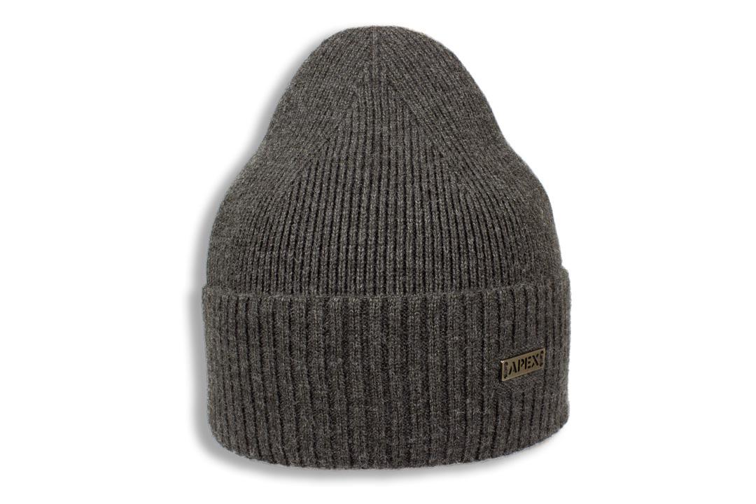 Шапка молодежная Apex АРКТИК кашемировая с отворотом утепленная флисом one size Темно-серый (282220) - фото 1 Шапка молодежная Apex АРКТИК кашемировая с отворотом утепленная флисом one size Темно-серый (282220) - фото 1