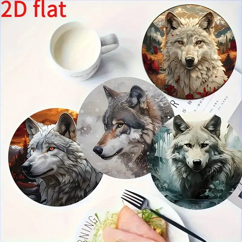 Набор деревянных подставок под чашки Волки 6 шт. - фото 3 Набор деревянных подставок под чашки Волки 6 шт. - фото 3