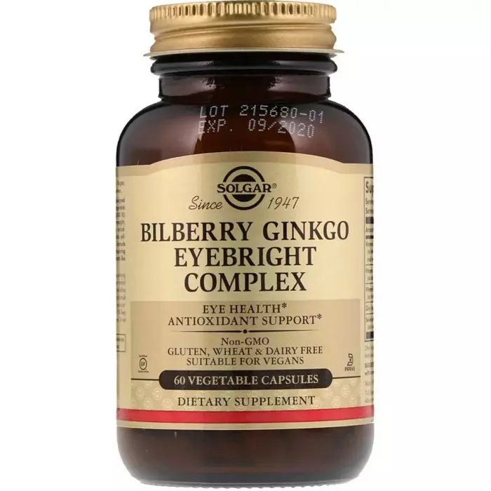 ᐉ Комплекс для глаз Solgar Bilberry Ginkgo Eyebright Complex 60 капсул ...