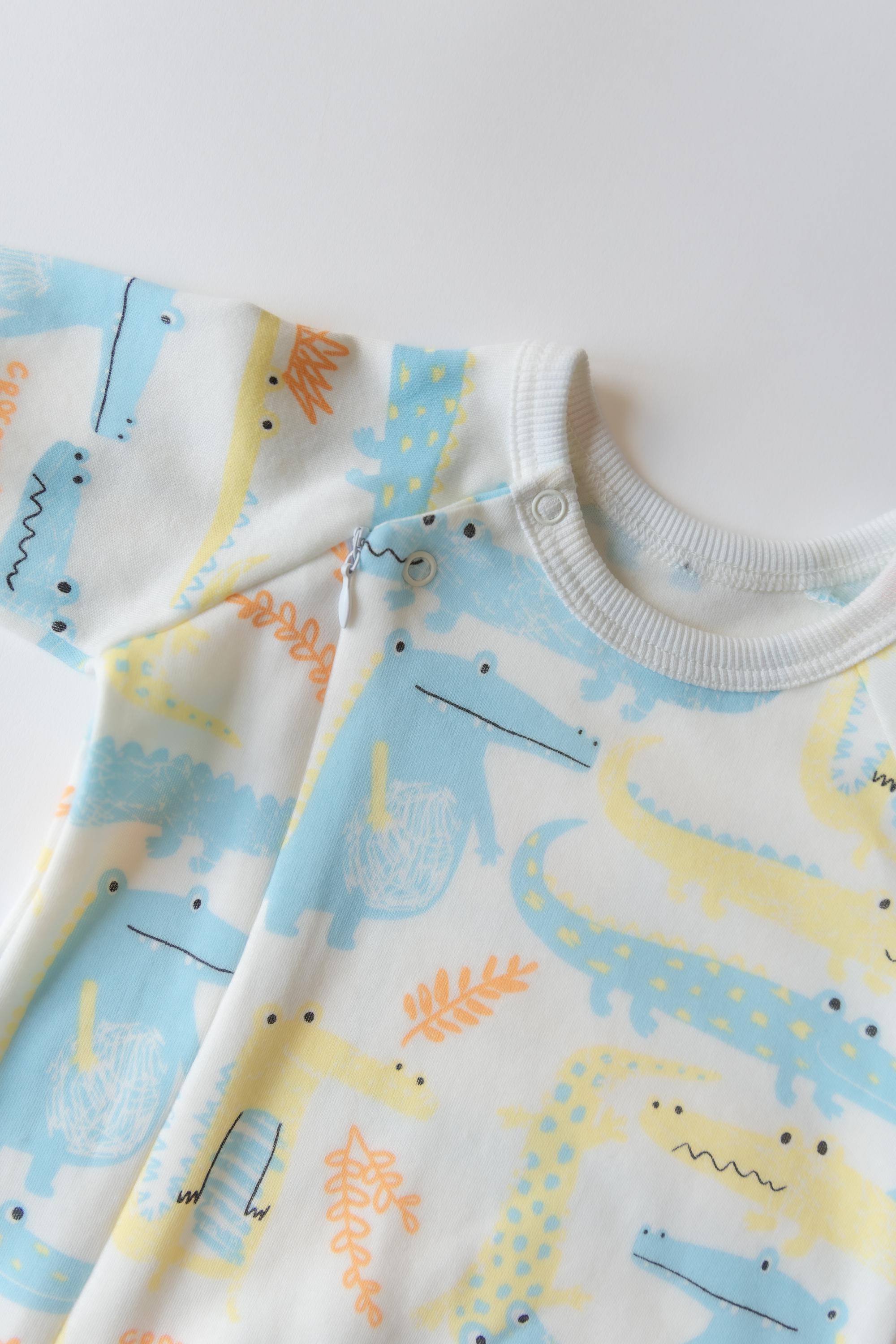 Ромпер на блискавці інтерлок Крокодил світлий 74 см (2702848279) - фото 2