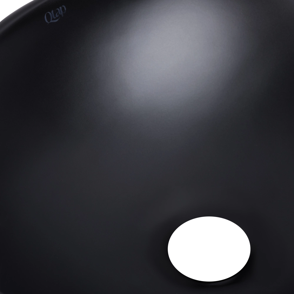 Раковина накладная Qtap Dove овальная 335x410 мм Черный матовый (SD00052908) - фото 4