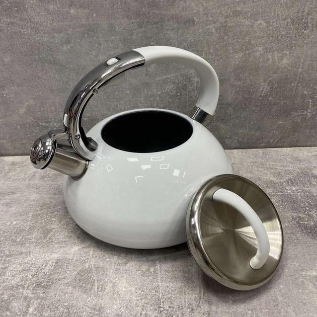 Чайник со свистком Ким V 3 л Белый (10695762) - фото 3 Чайник со свистком Ким V 3 л Белый (10695762) - фото 3