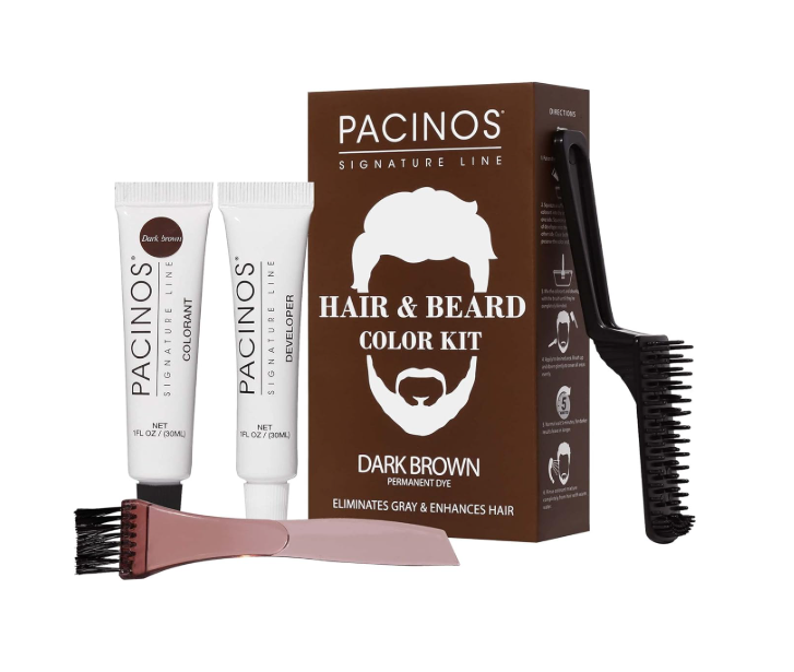 Набір для фарбування волосся і бороди Pacinos Dark Brown