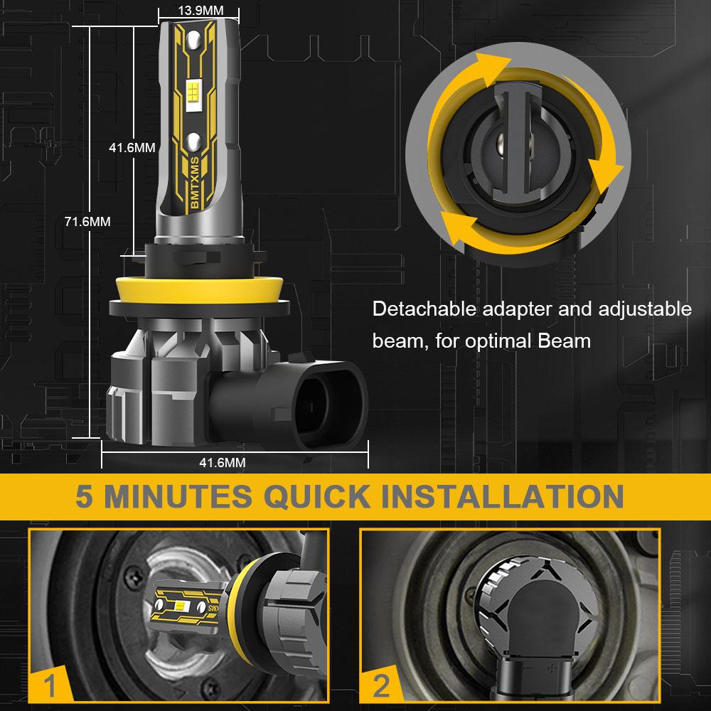 Автомобильные лампы светодиодные Bmt ms h7 без кулера с пассивным охлаждением 2 шт. 27976387) - фото 9 Автомобильные лампы светодиодные Bmt ms h7 без кулера с пассивным охлаждением 2 шт. 27976387) - фото 9