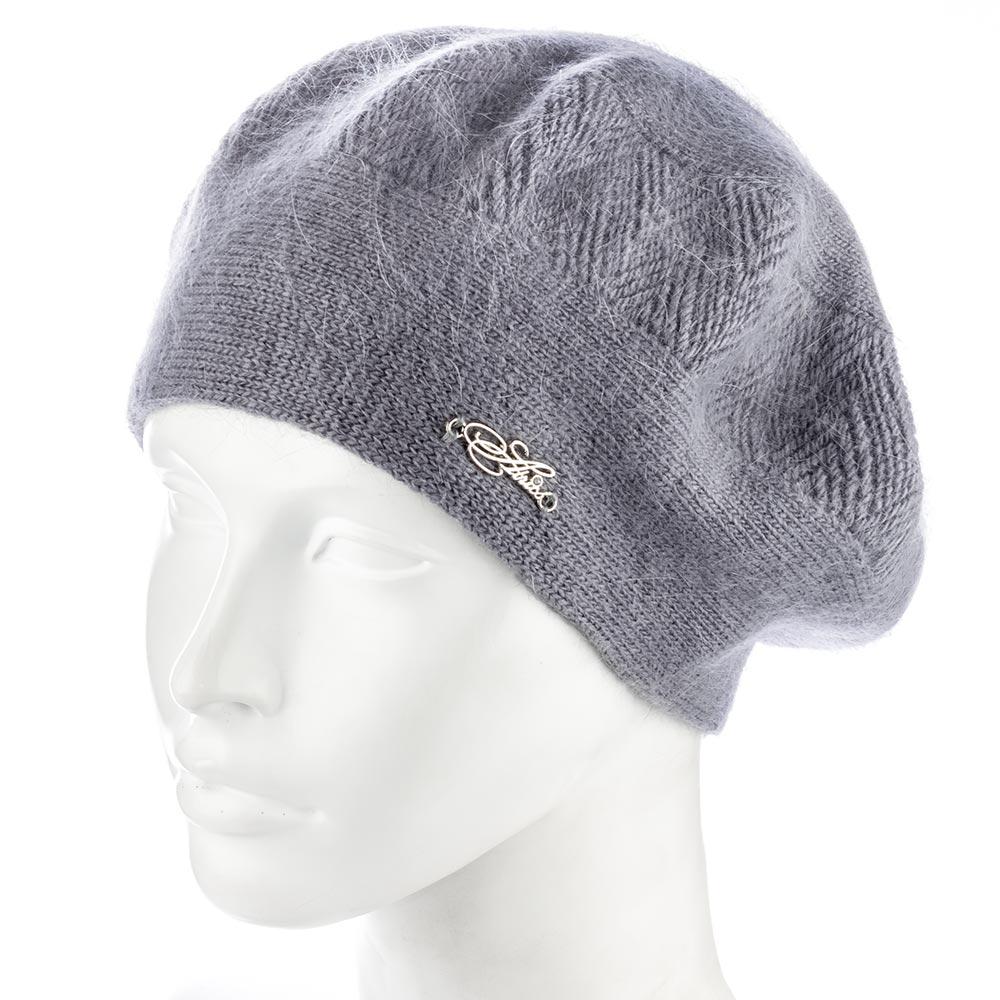 Берет женский Atrics WH878 двойной ангоровый Графитовый (157675)