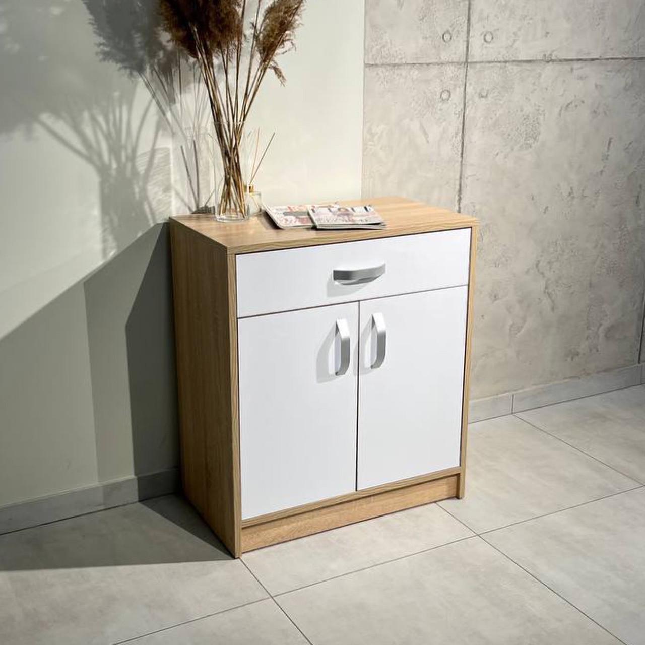 Комод для одежды Mix с выдвижным ящиком и дверцами 70х80х40 см White (000048194) Комод для одежды Mix с выдвижным ящиком и дверцами 70х80х40 см White (000048194)