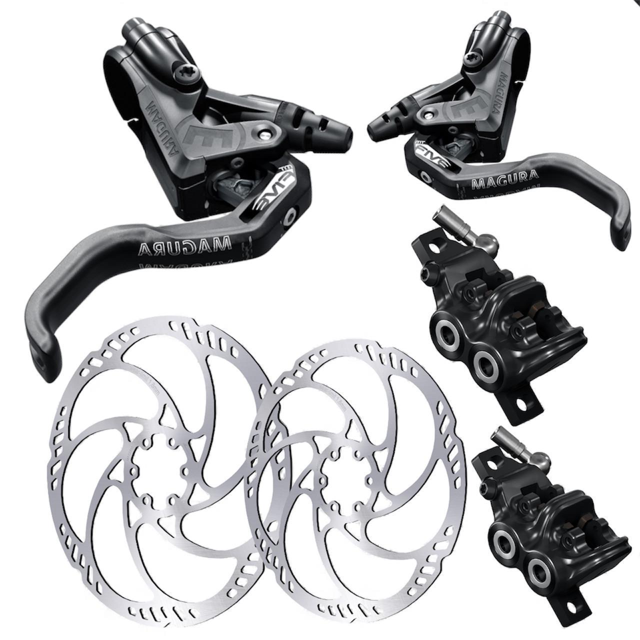 Комплект дисковых гидравлических тормозов MAGURA MT5 HC и роторы Storm HC 180/203 мм OEM (2851452897)