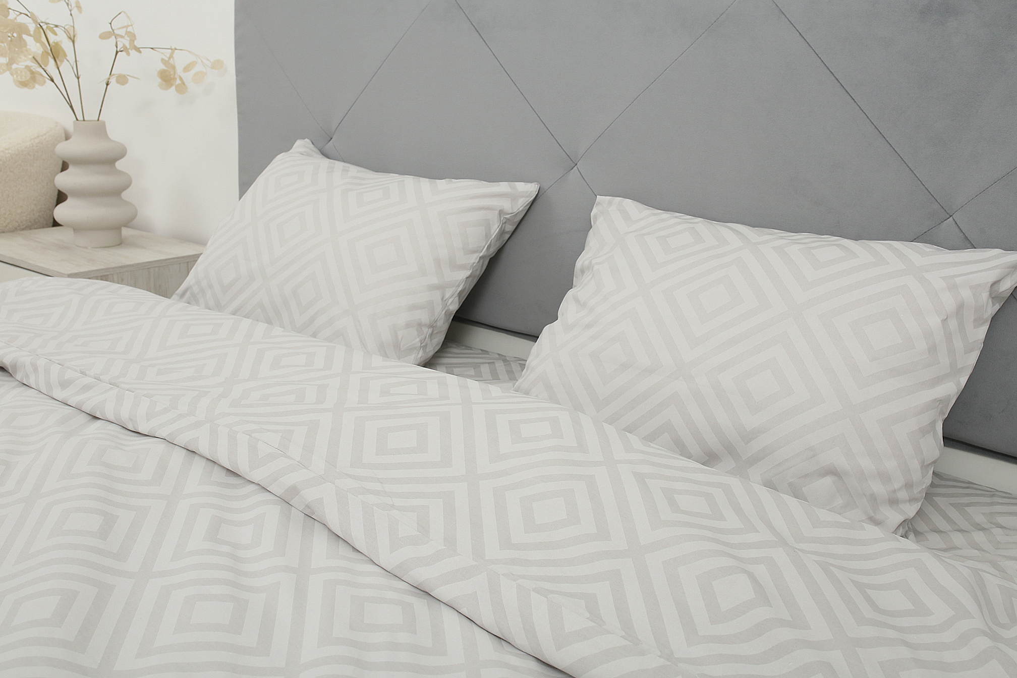 Комплект постельного белья Amore Glux-139 бязь Серебристый (KPB-A1,5-GLux-139 (50x70)_) - фото 5 Комплект постельного белья Amore Glux-139 бязь Серебристый (KPB-A1,5-GLux-139 (50x70)_) - фото 5