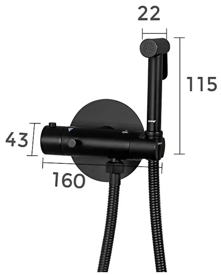 Гигиенический душ с термостатом Gappo G7290-6 Черный (G7290-6) - фото 6