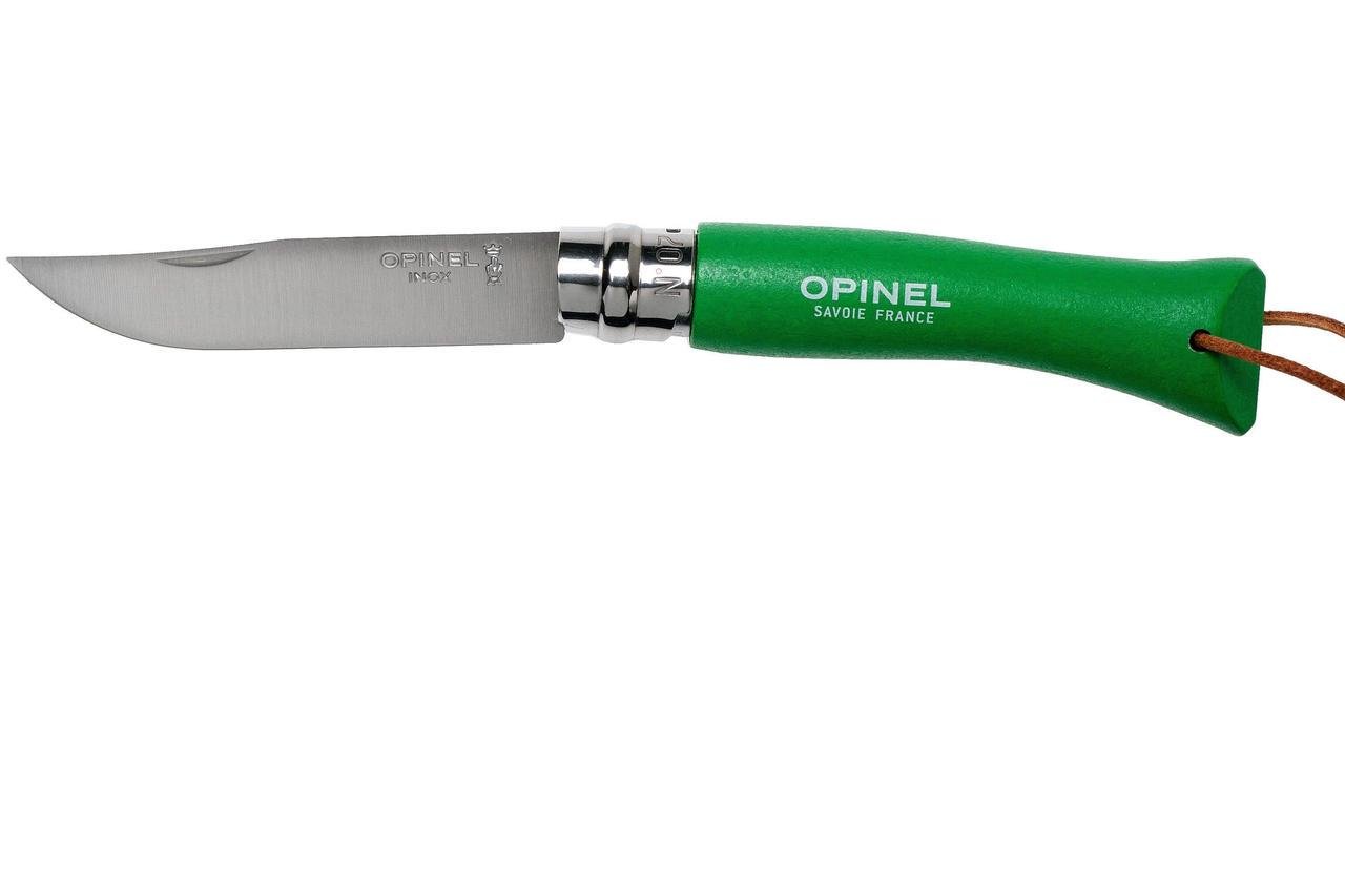 Нож складной Opinel №7 Inox Trekking Viroblock двусторонняя заточка 56-58 HRC Sandvik 12C27 сталь нержавеющая Зеленый (2359470624)