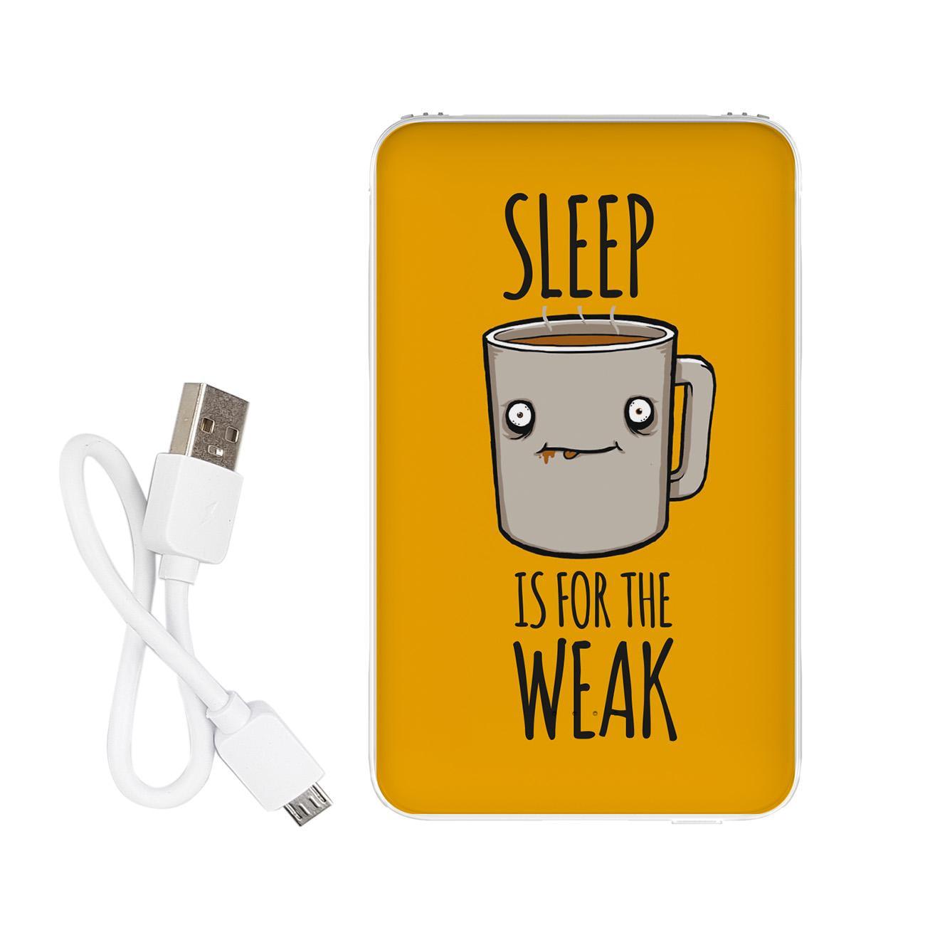 Повербанк с принтом "Sleep is for the weak" 5000 mAh