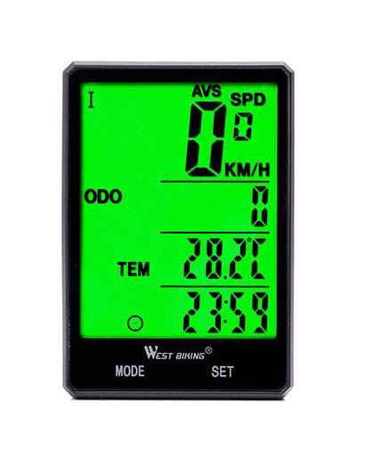 Велокомпьютер беспроводной с подсветкой (0235516 -Т)