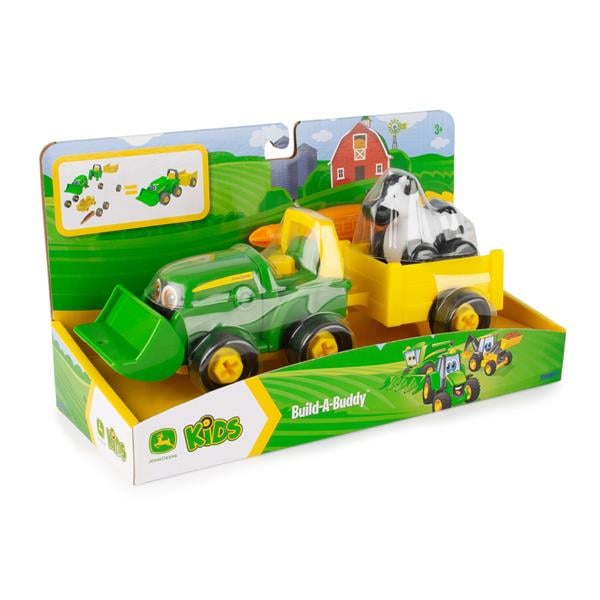 Игровой набор-конструктор John Deere Kids Трактор с ковшом и прицепом (47209) - фото 2