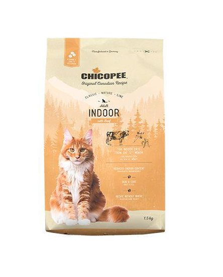 Корм сухий Chicopee CNL Cat Indoor Beef 1,5 кг