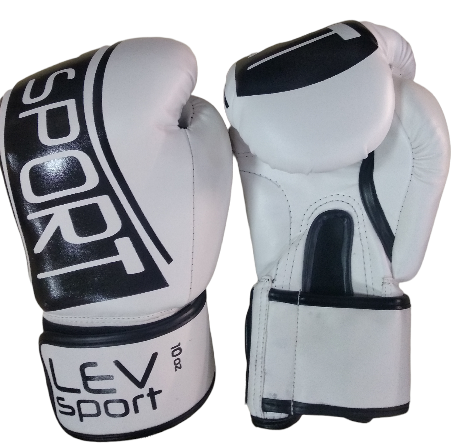Боксерские перчатки Lev Sport ELITE синтетическая кожа р. 10 Белый/Черный (8585053829302)