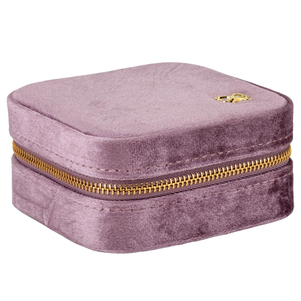 Шкатулка для украшений Elisey Элеганс велюр на молнии 10,5 см Фиолетовый (99-81-9188-004)