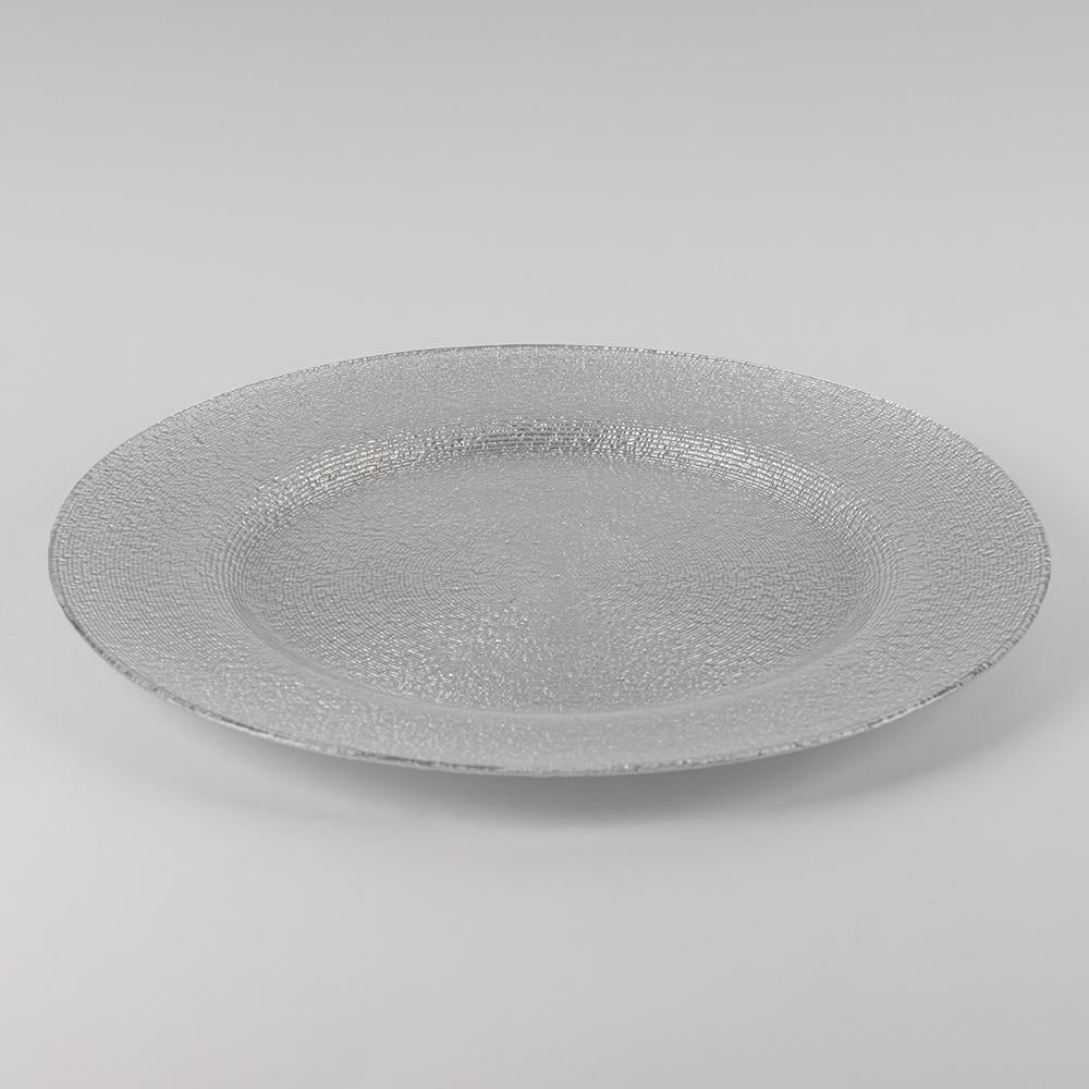 Набор стеклянных тарелок Сияние мгновения 33,5 см 6 шт. Серебряный (40311) - фото 1 Набор стеклянных тарелок Сияние мгновения 33,5 см 6 шт. Серебряный (40311) - фото 1